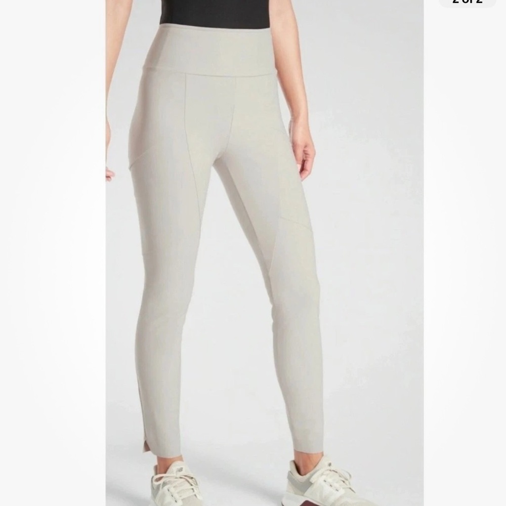 Athleta Stellar City Tight Leggings Women’s Size 14P Light Tan Casual Athletic